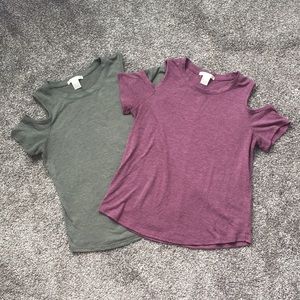 Girls cold shoulder tops!
